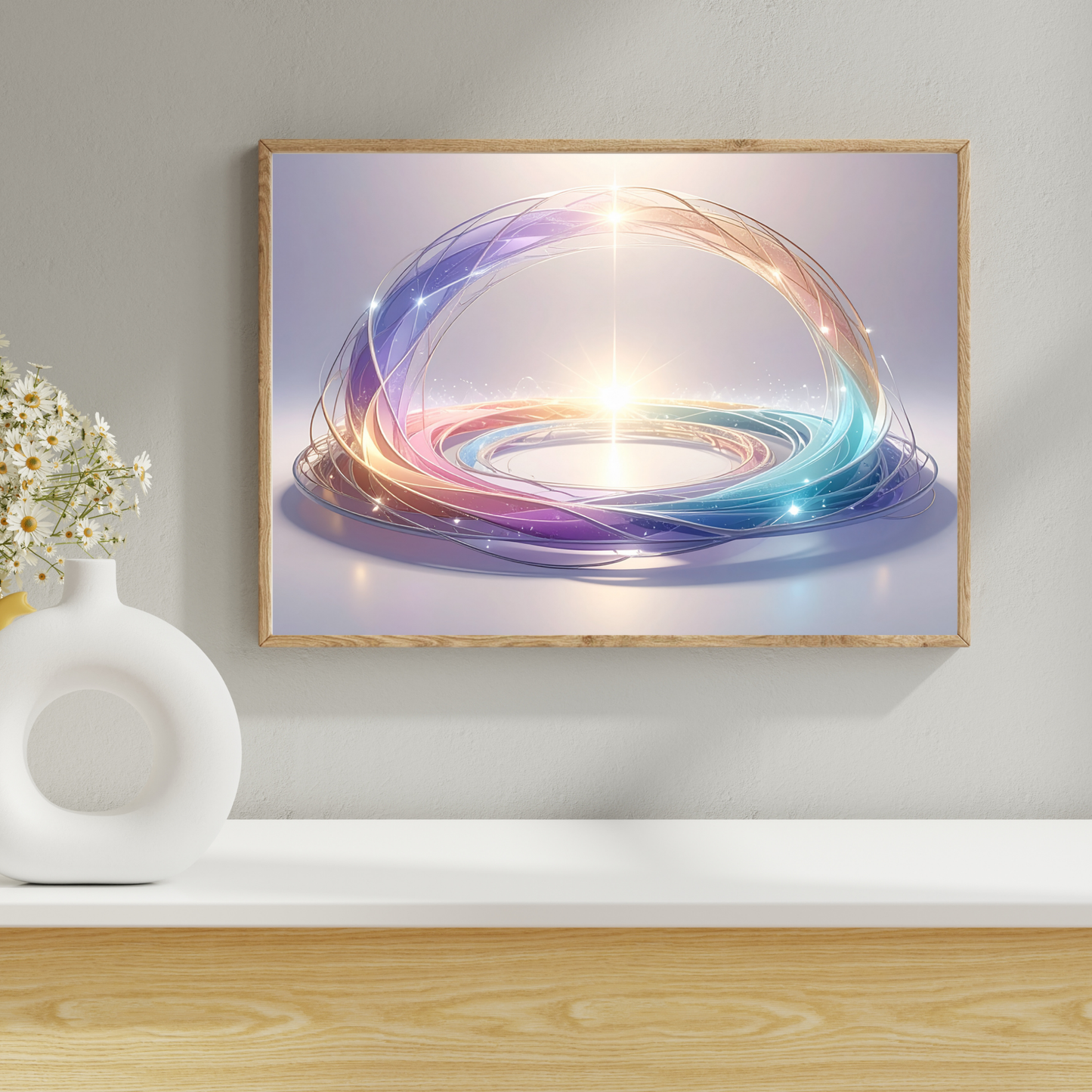 Neural Pathways Circle 1 - AI Digital Wall Art Download