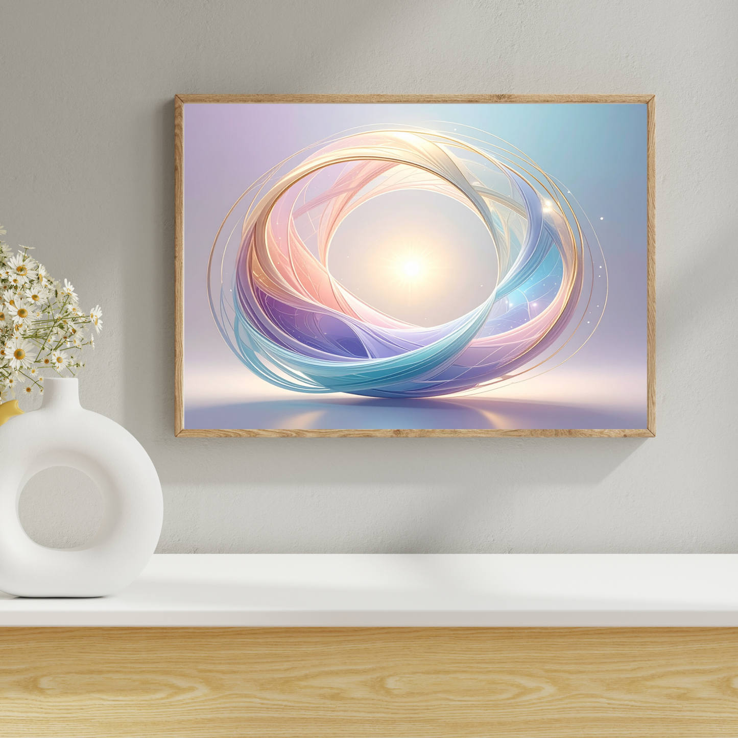 Neural Pathways Circle 2- AI Digital Wall Art Download