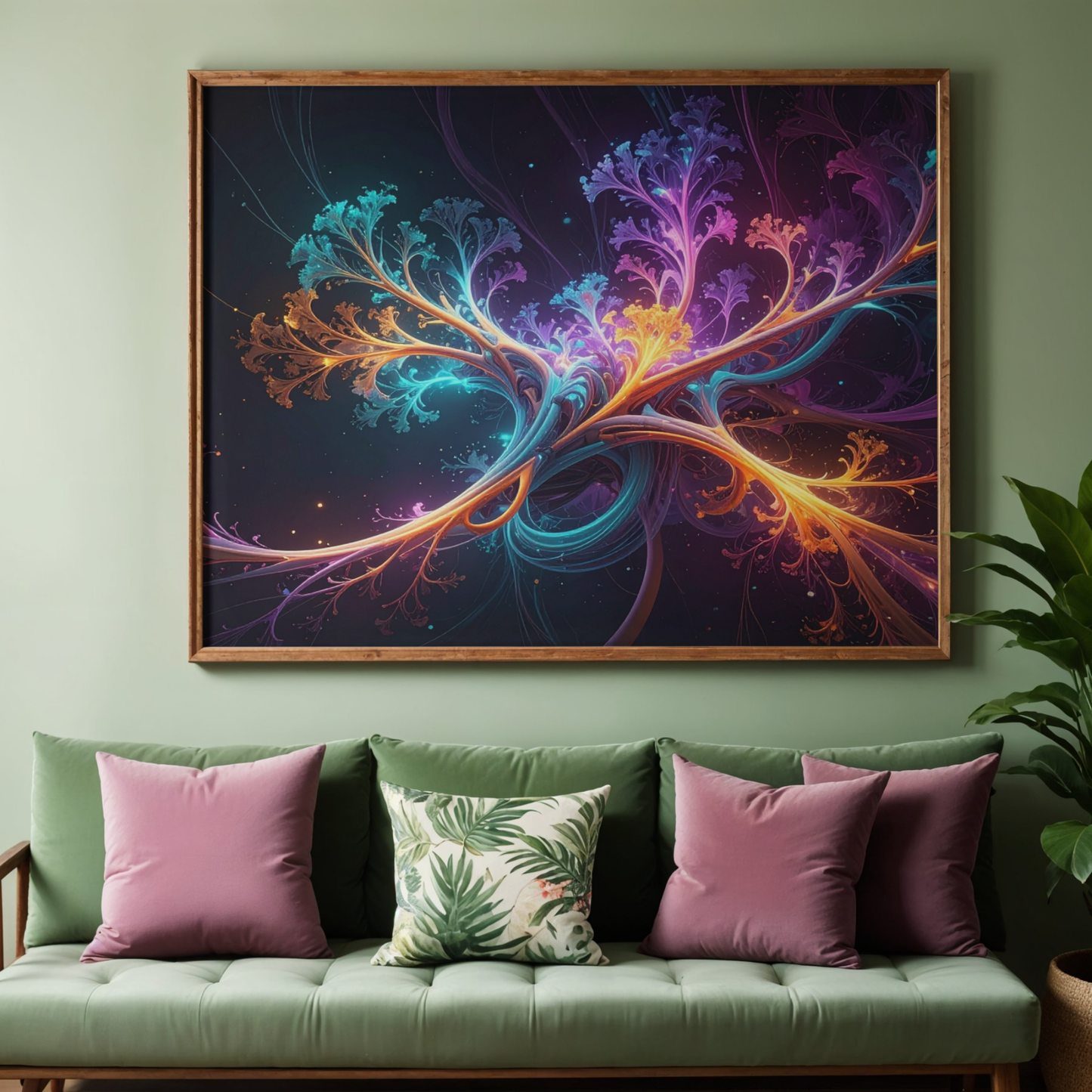 Dynamic Neuro-Inspired Composition 4 - AI Digital Wall Art Download