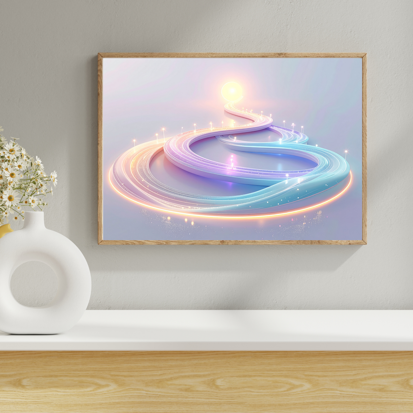 Neural Pathways Circle 3 - AI Digital Wall Art Download