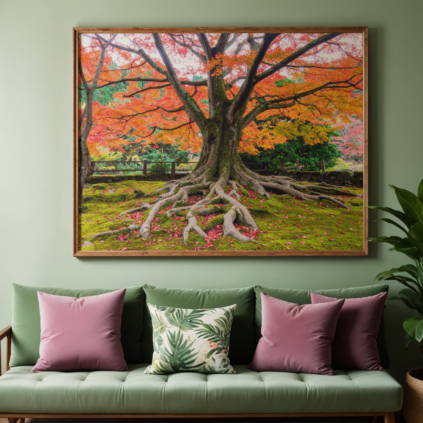 Maple Tree In Fall 2- AI Digital Wall Art Download