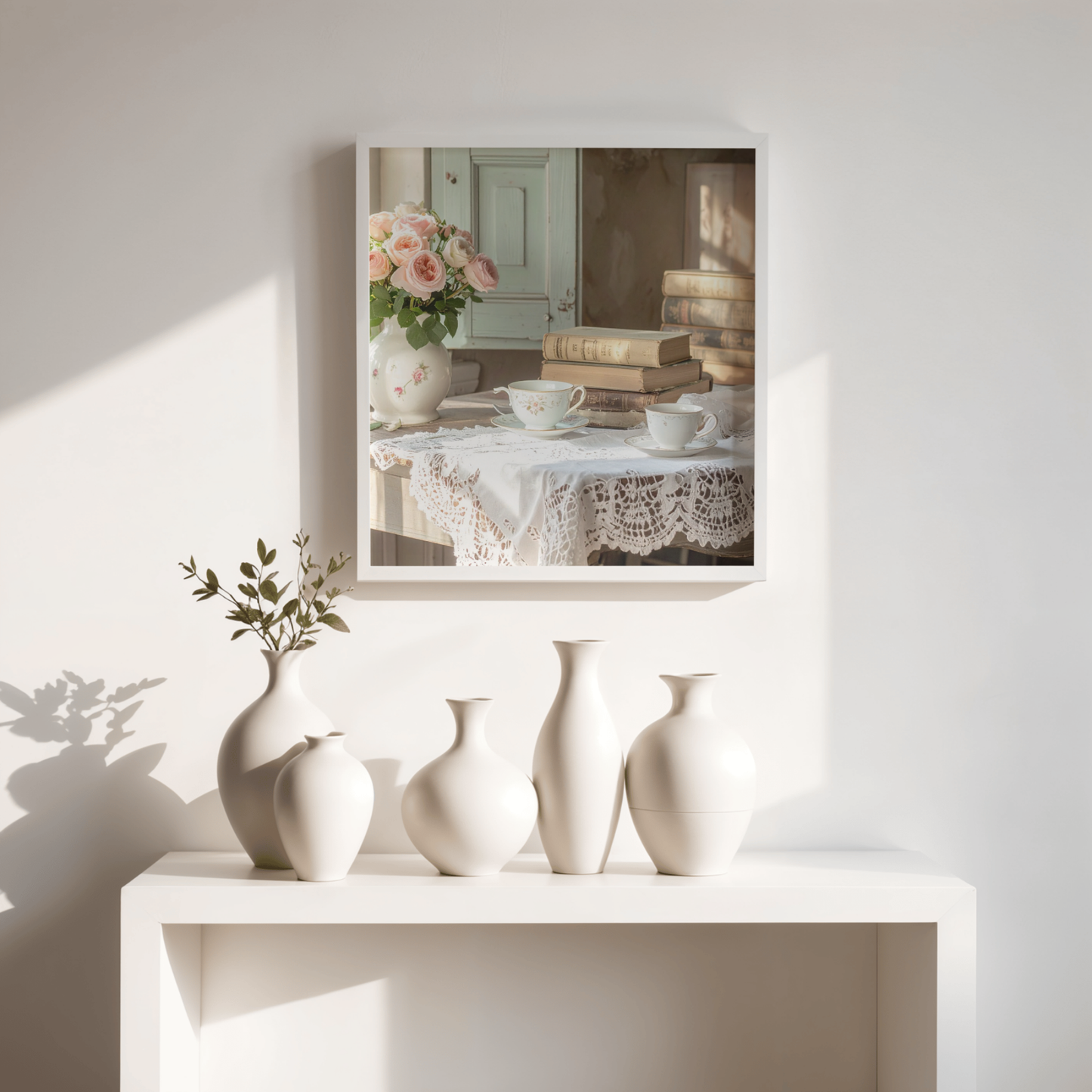 Dreamy French Chateau Kitchen 1 - AI Digital Wall Art Download