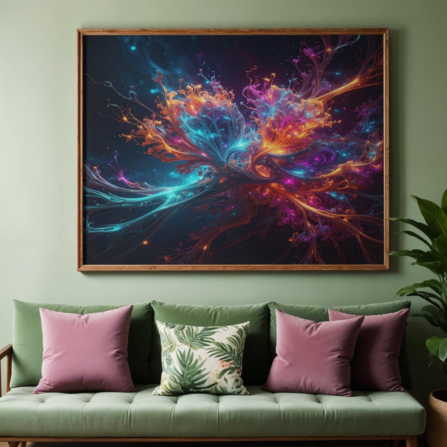 Dynamic Neuro-Inspired Composition 3 - AI Digital Wall Art Download