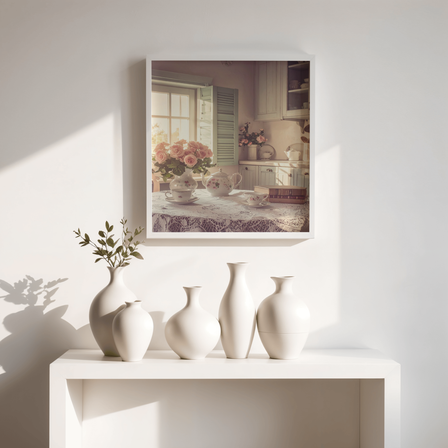 Dreamy French Chateau Kitchen 4 - AI Digital Wall Art Download