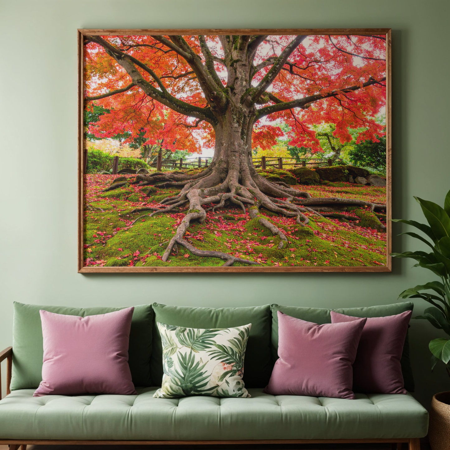 Maple Tree In Fall 4 - AI Digital Wall Art Download