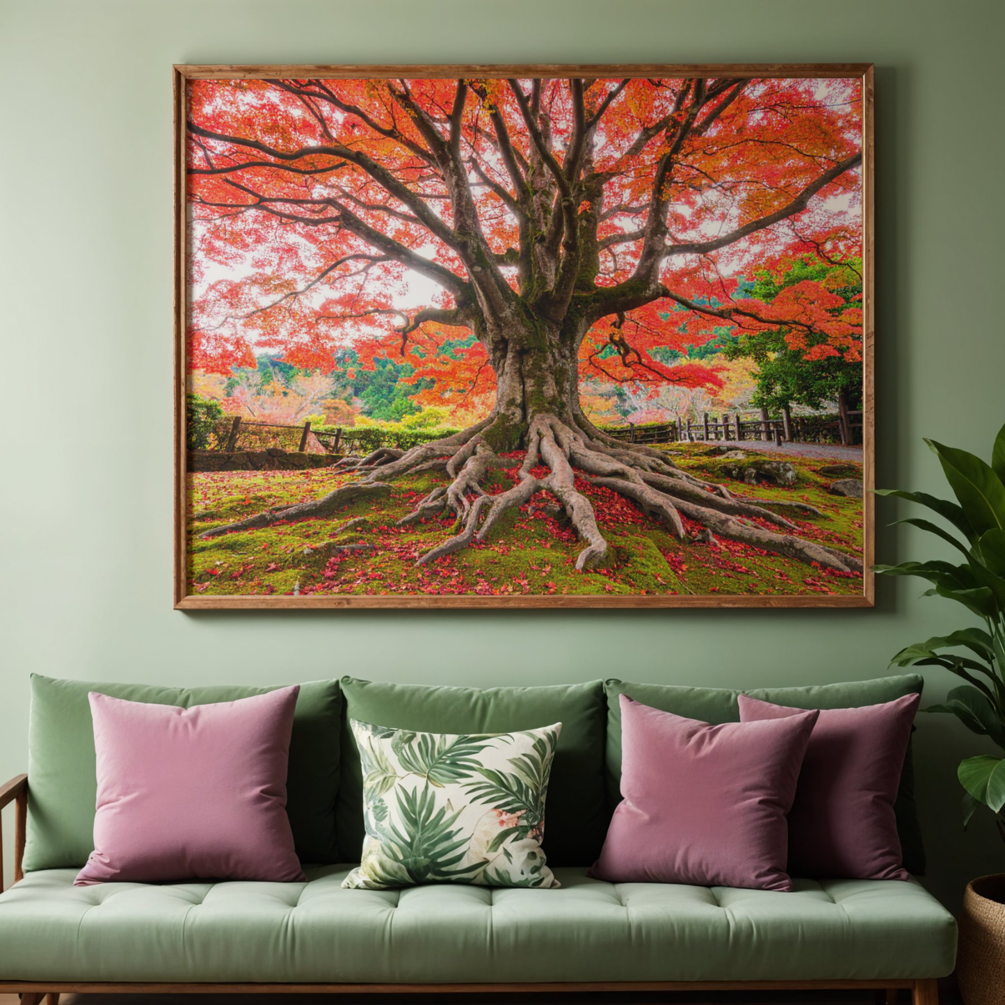 Maple Tree In Fall 1 - AI Digital Wall Art Download