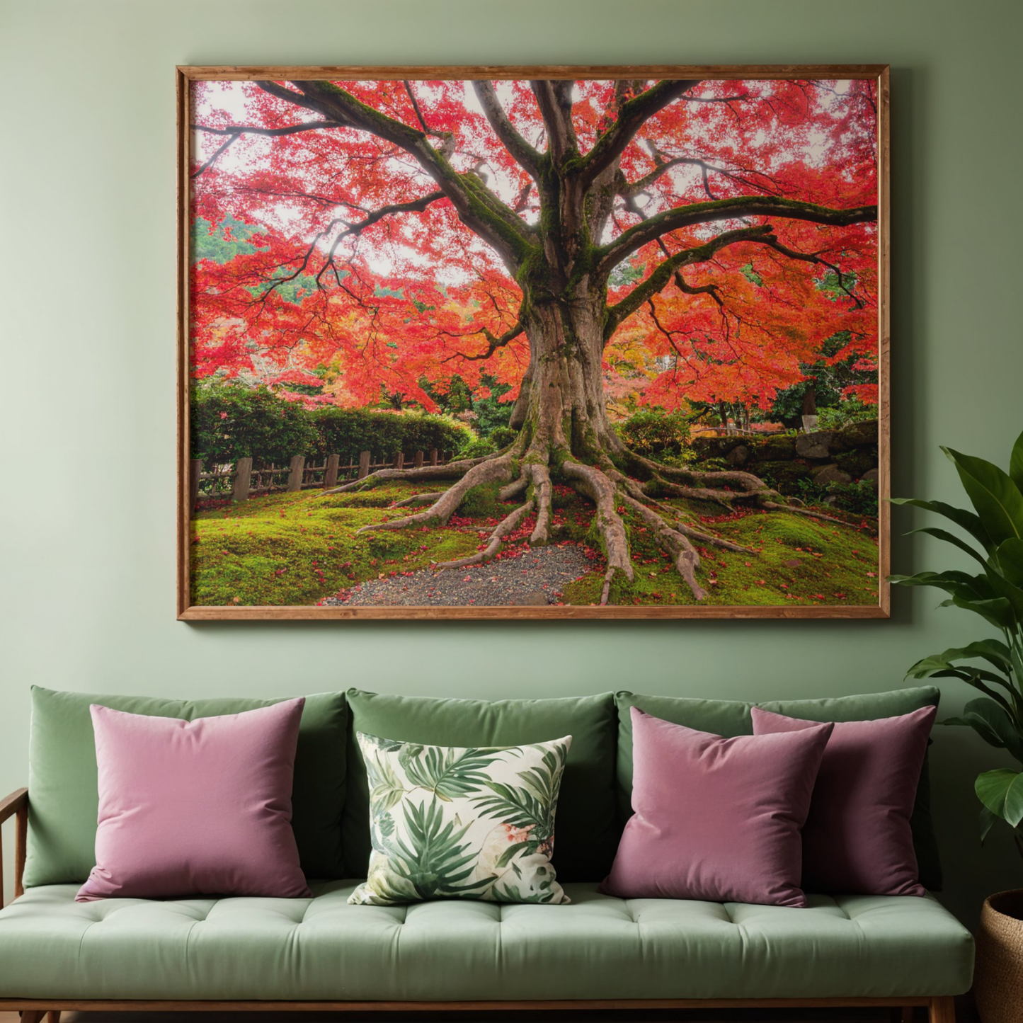 Maple Tree In Fall 3 - AI Digital Wall Art Download