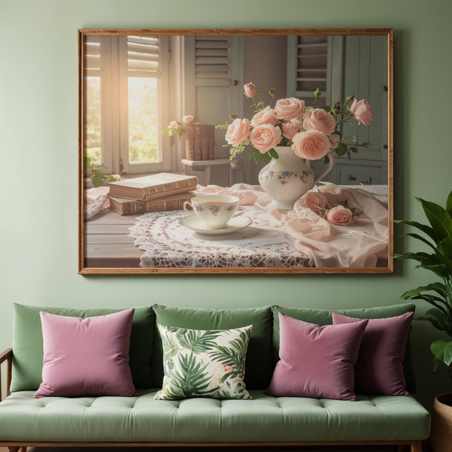 Dreamy French Chateau Kitchen 3 - AI Digital Wall Art Download