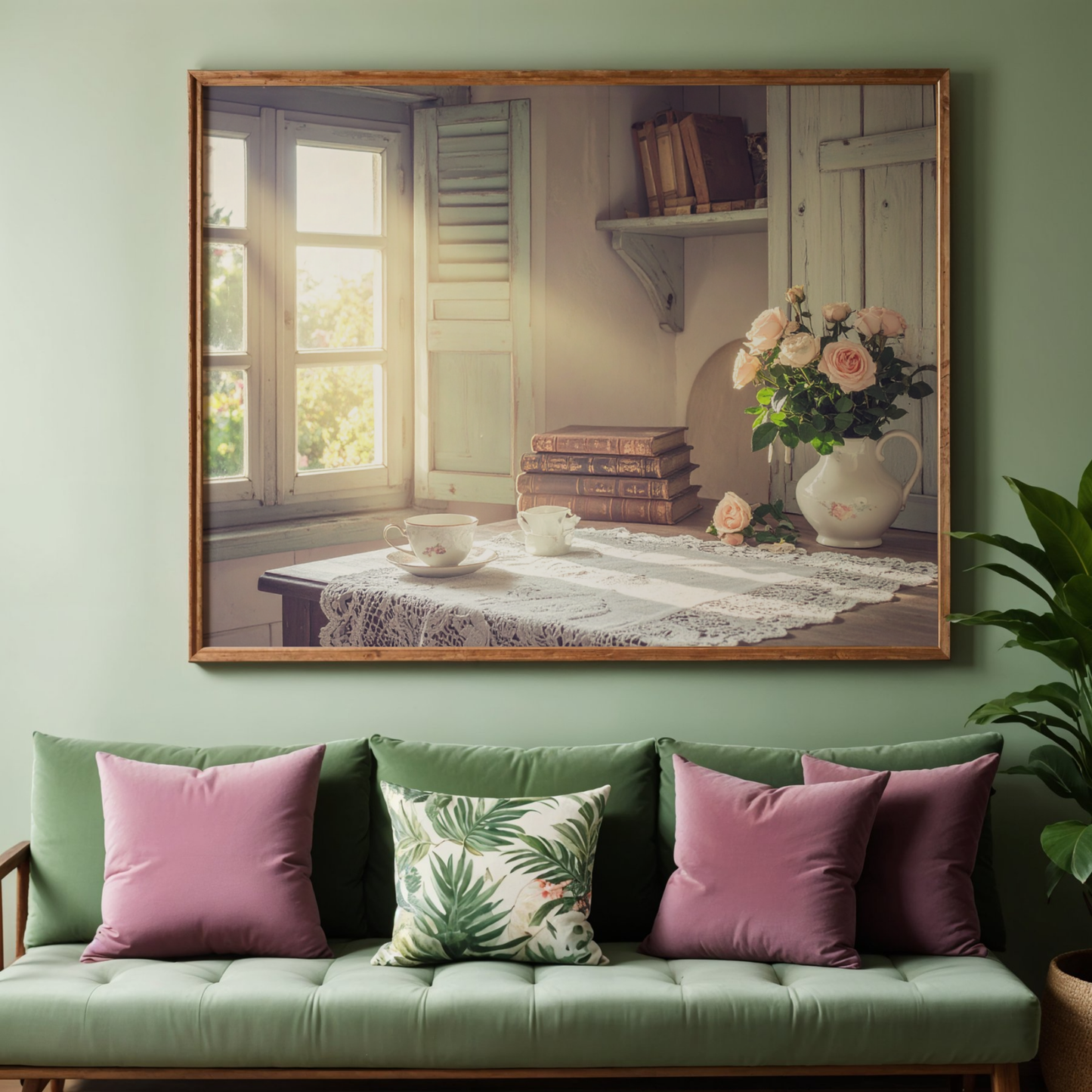 Dreamy French Chateau Kitchen 2 - AI Digital Wall Art Download