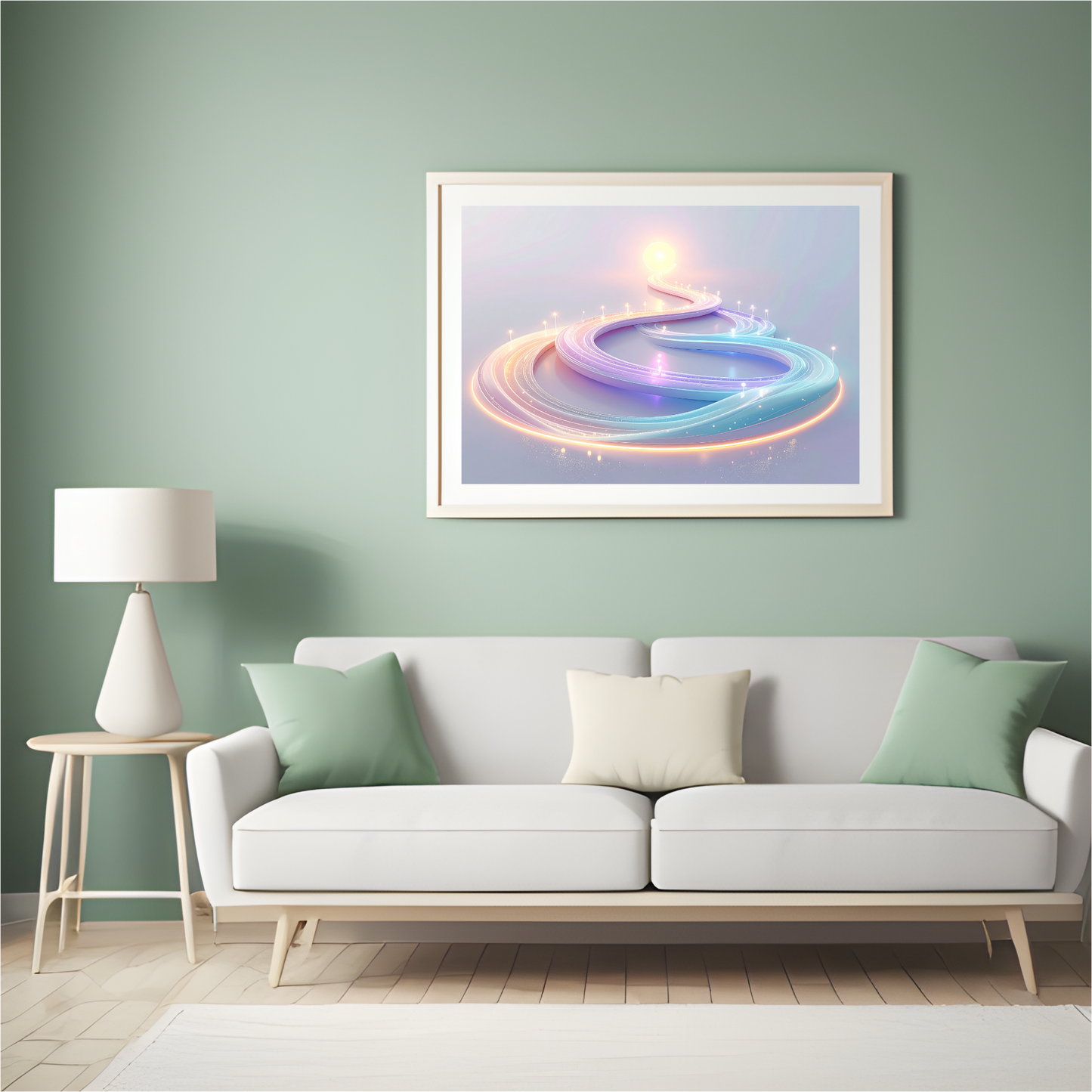 Neural Pathways Circle 3 - AI Digital Wall Art Download