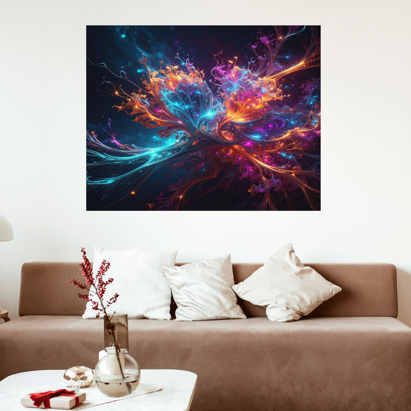 Dynamic Neuro-Inspired Composition 3 - AI Digital Wall Art Download