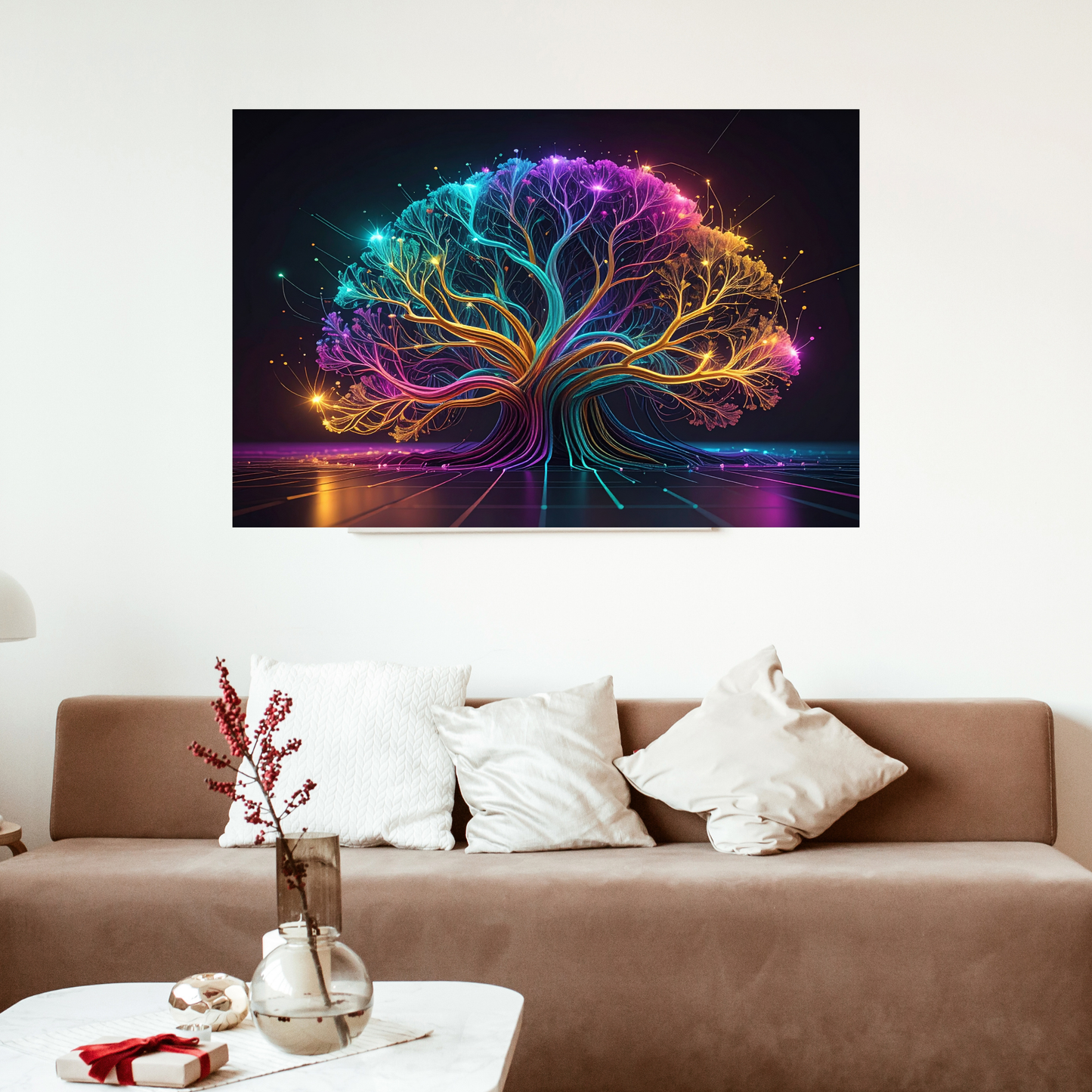 Dynamic Neuro-Inspired Tree 2 - AI Digital Wall Art Download