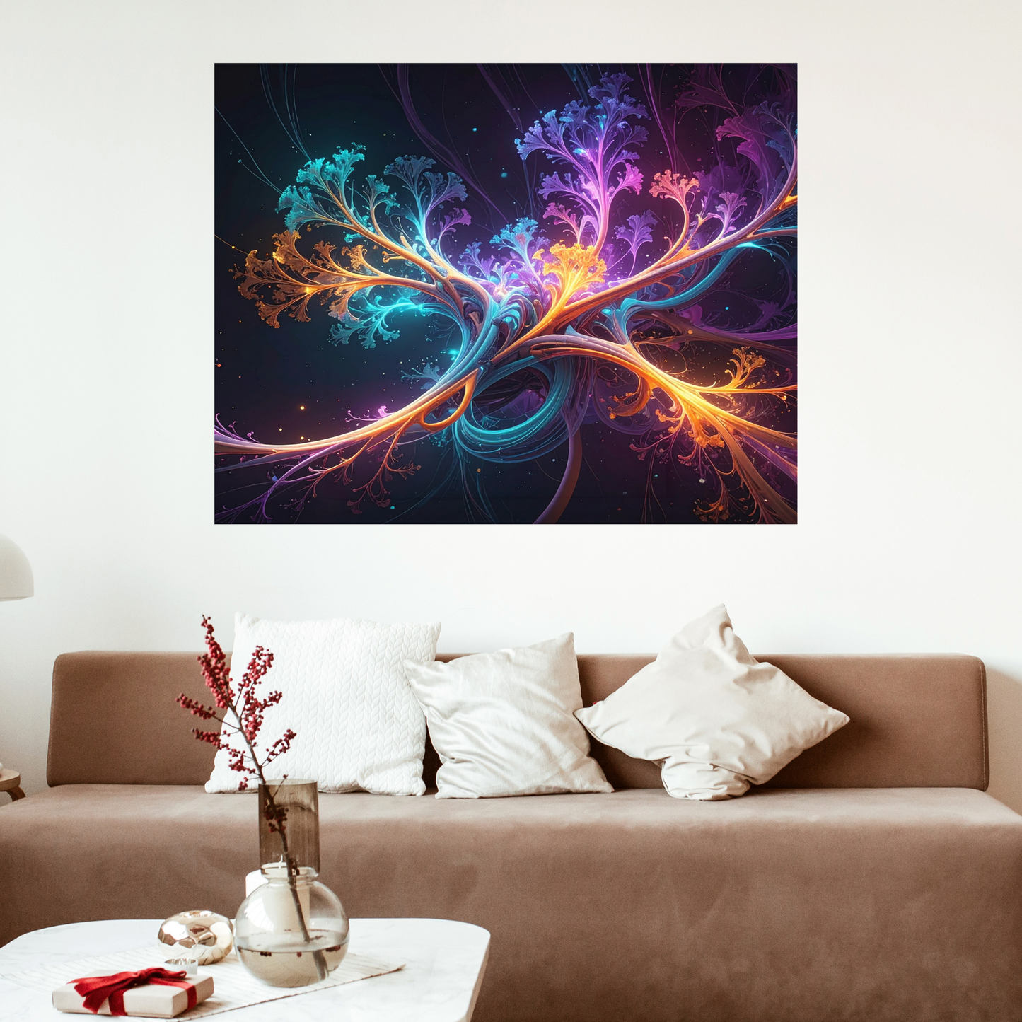 Dynamic Neuro-Inspired Composition 4 - AI Digital Wall Art Download
