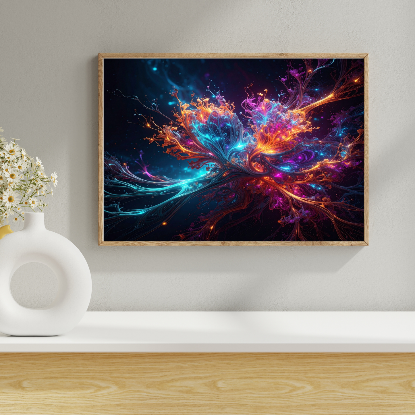 Dynamic Neuro-Inspired Composition 3 - AI Digital Wall Art Download