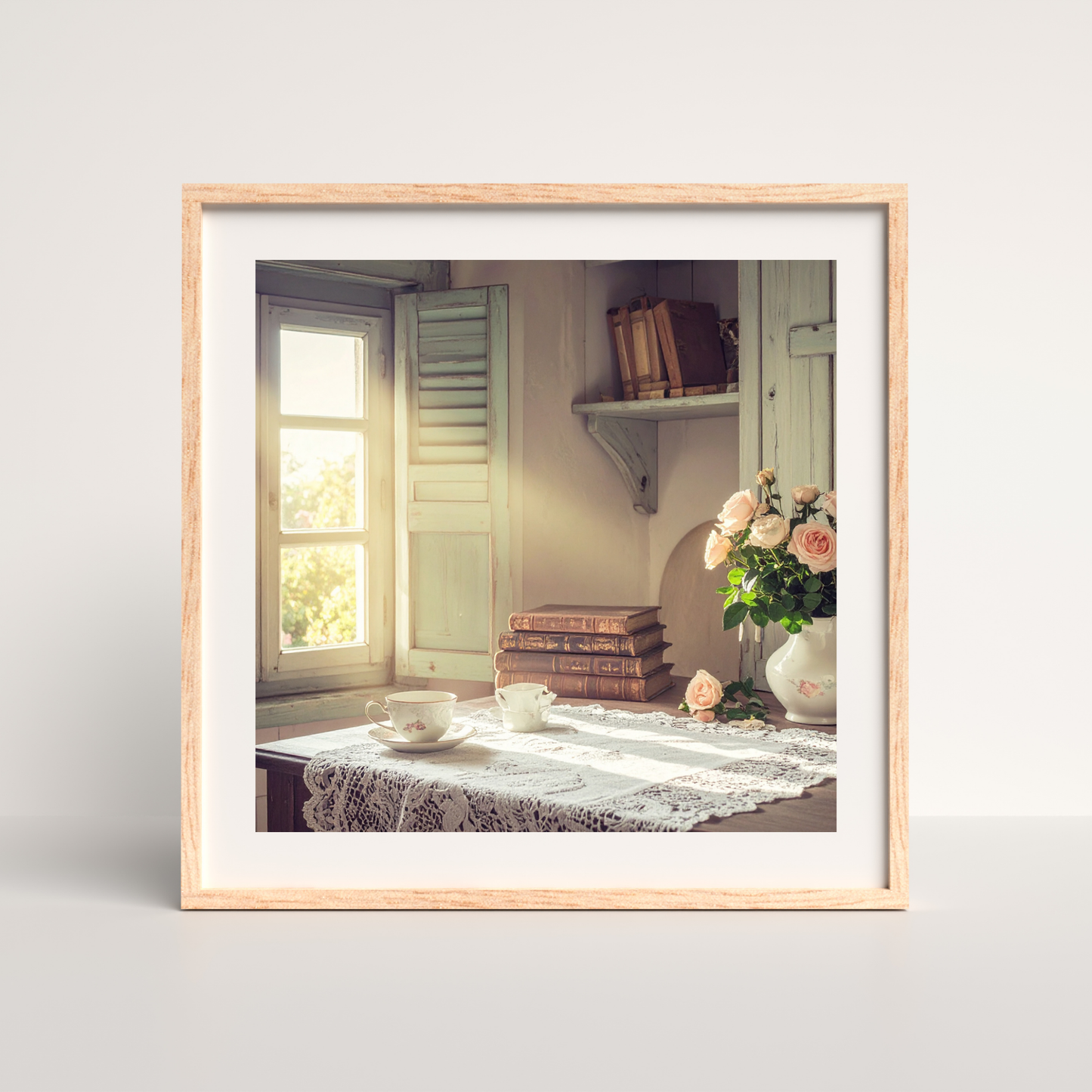 Dreamy French Chateau Kitchen 2 - AI Digital Wall Art Download