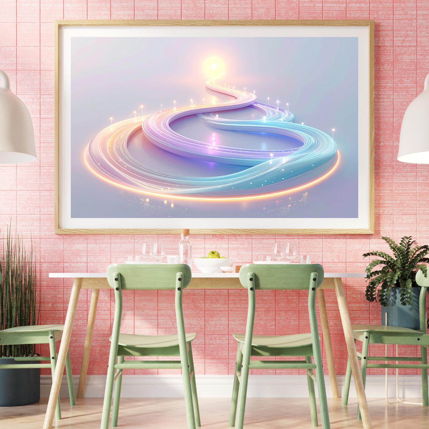Neural Pathways Circle 3 - AI Digital Wall Art Download