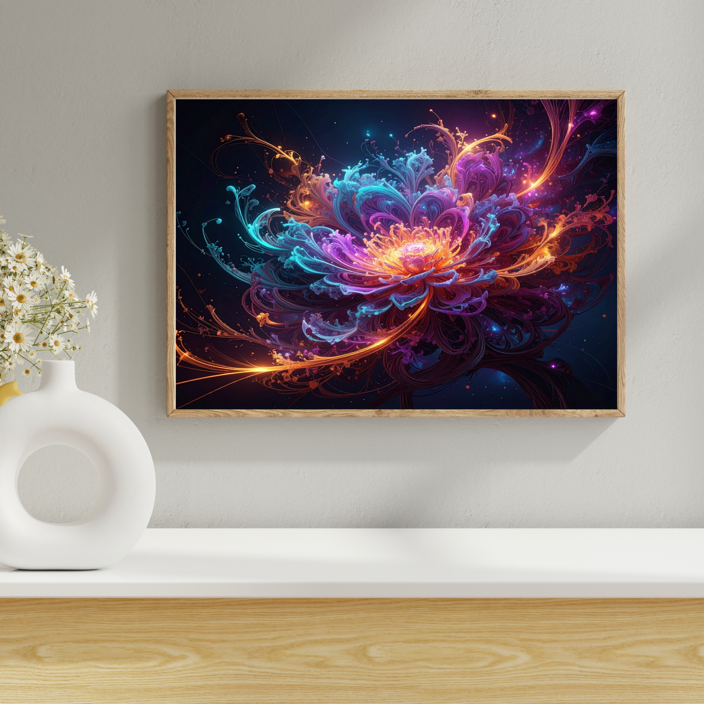 Dynamic Neuro-Inspired Composition 2 - AI Digital Wall Art Download