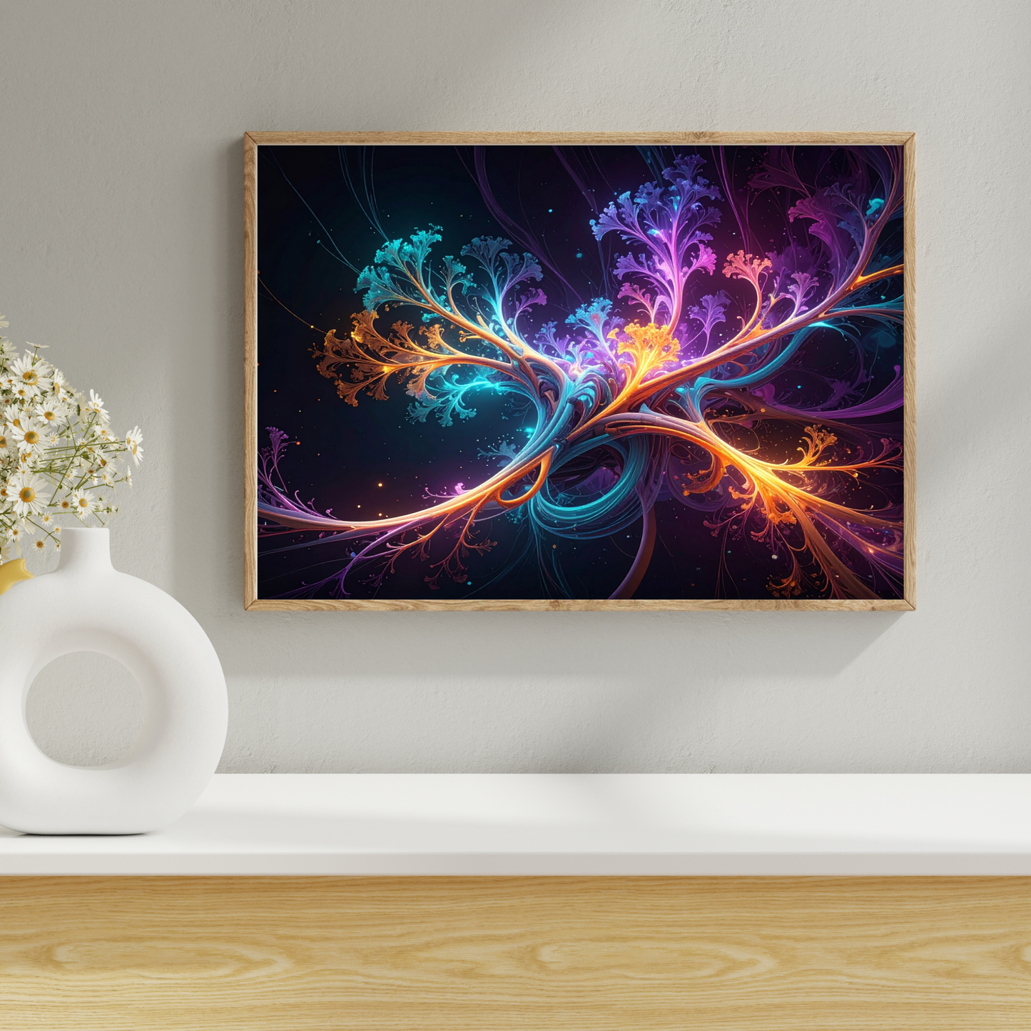 Dynamic Neuro-Inspired Composition 4 - AI Digital Wall Art Download