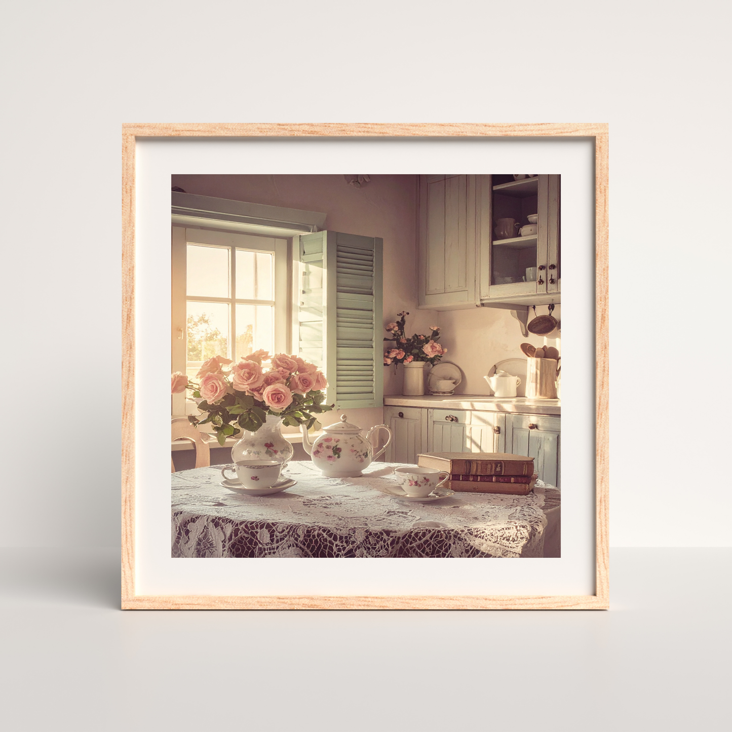 Dreamy French Chateau Kitchen 4 - AI Digital Wall Art Download