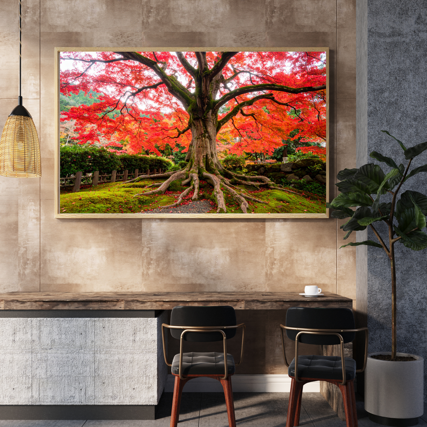 Maple Tree In Fall 3 - AI Digital Wall Art Download