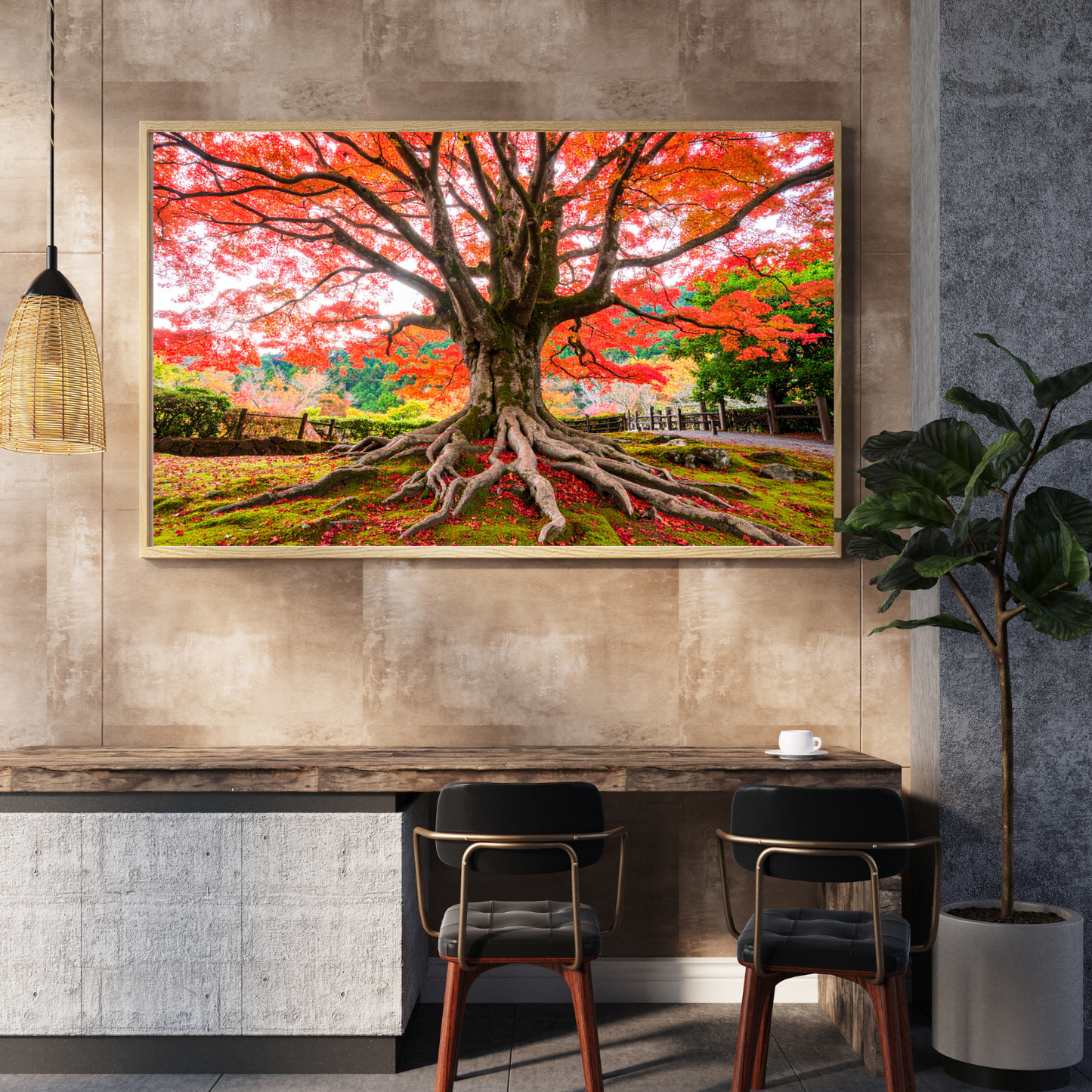 Maple Tree In Fall 1 - AI Digital Wall Art Download