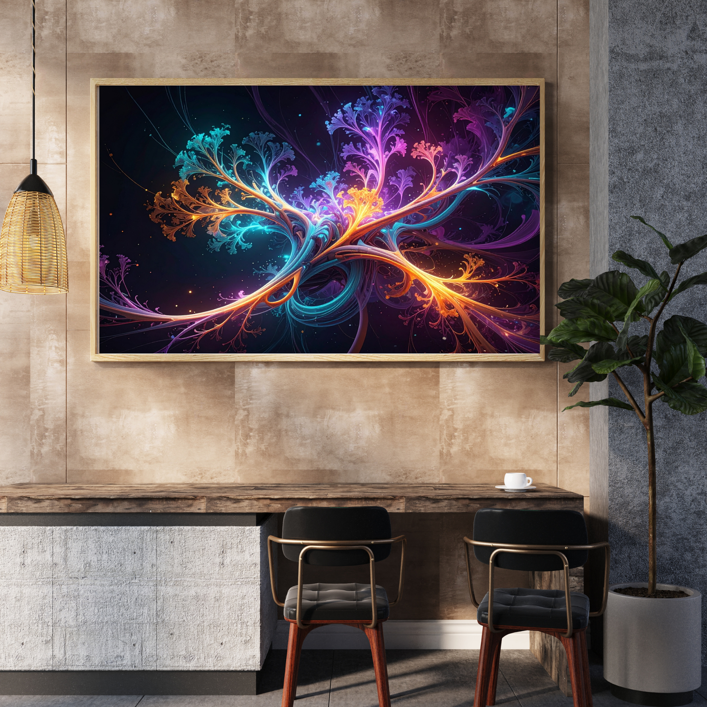 Dynamic Neuro-Inspired Composition 4 - AI Digital Wall Art Download