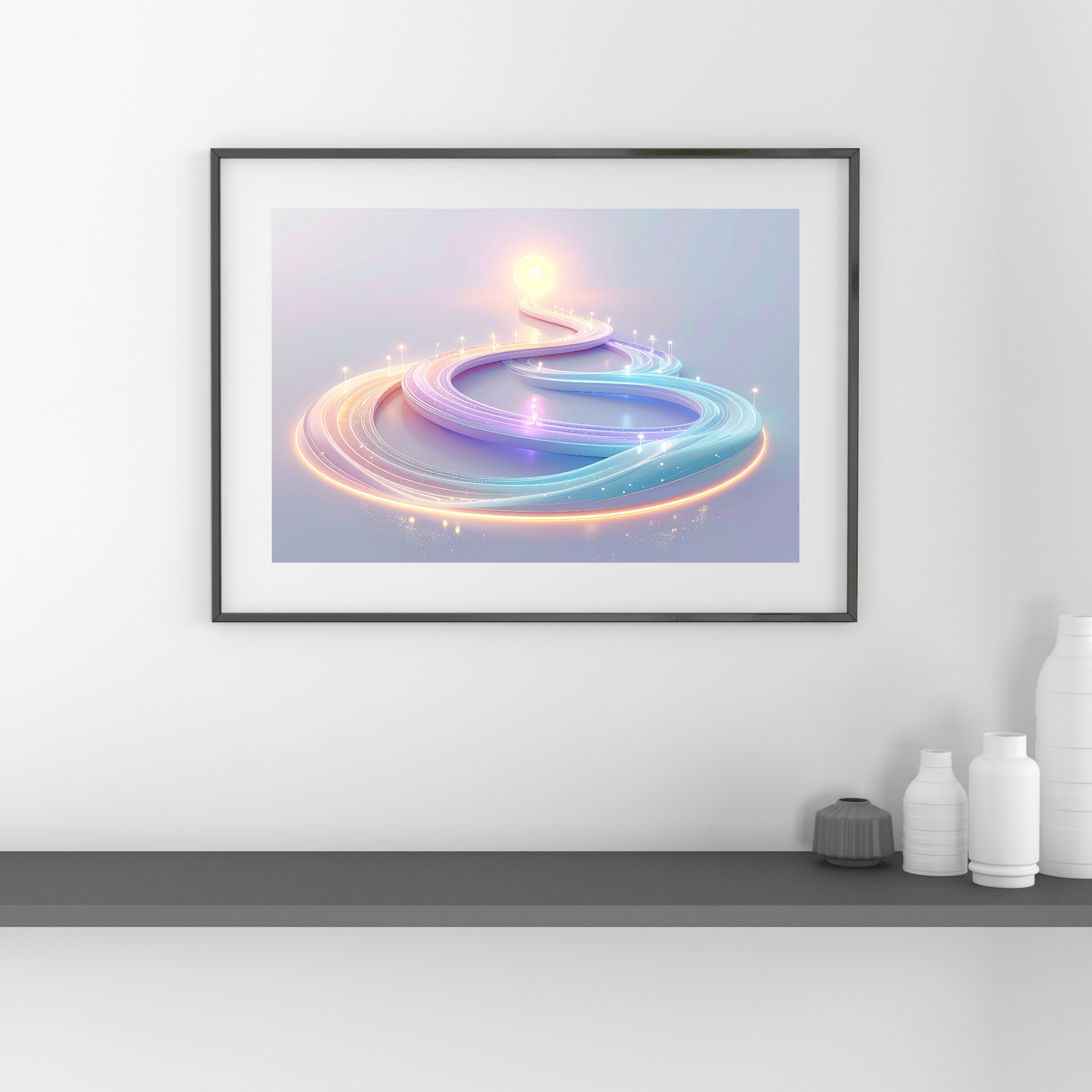 Neural Pathways Circle 3 - AI Digital Wall Art Download