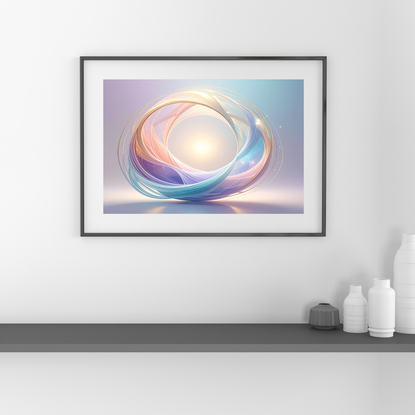 Neural Pathways Circle 2- AI Digital Wall Art Download