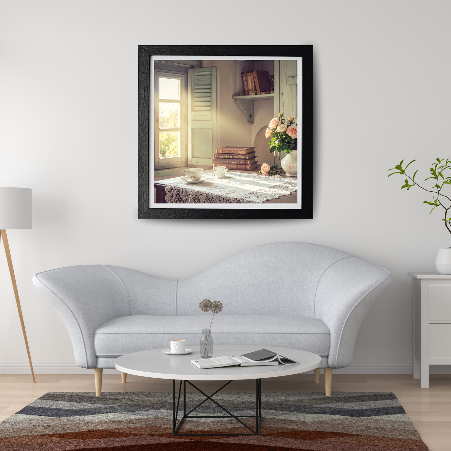 Dreamy French Chateau Kitchen 2 - AI Digital Wall Art Download