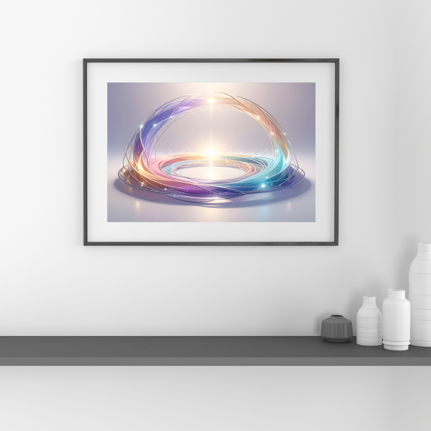 Neural Pathways Circle 1 - AI Digital Wall Art Download