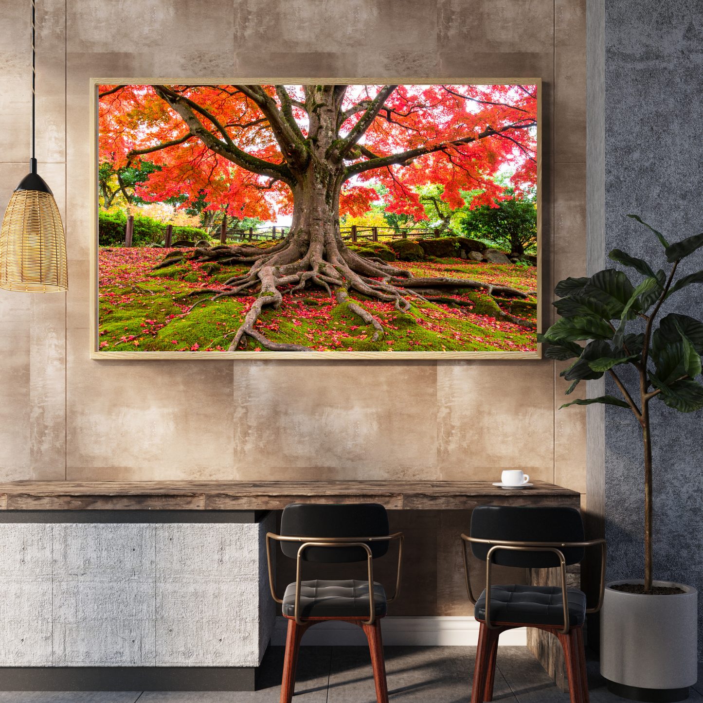 Maple Tree In Fall 4 - AI Digital Wall Art Download