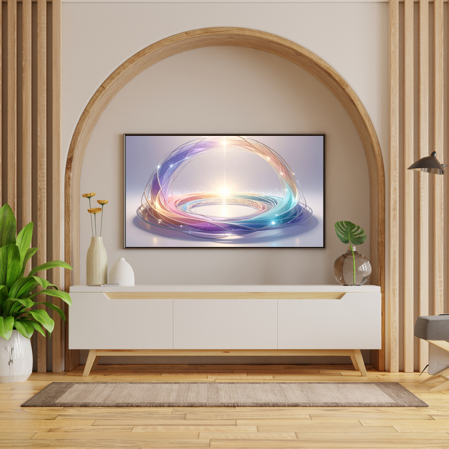 Neural Pathways Circle 1 - AI Digital Wall Art Download