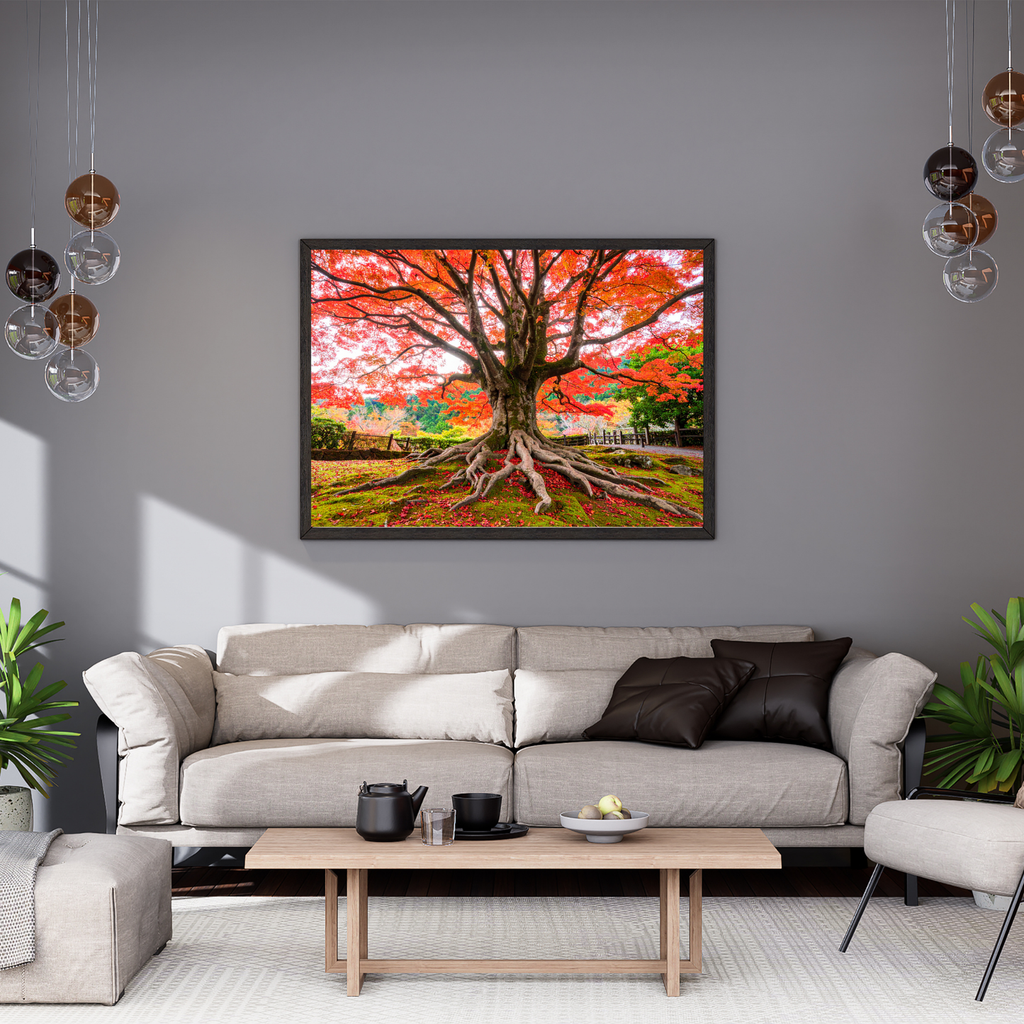 Maple Tree In Fall 1 - AI Digital Wall Art Download