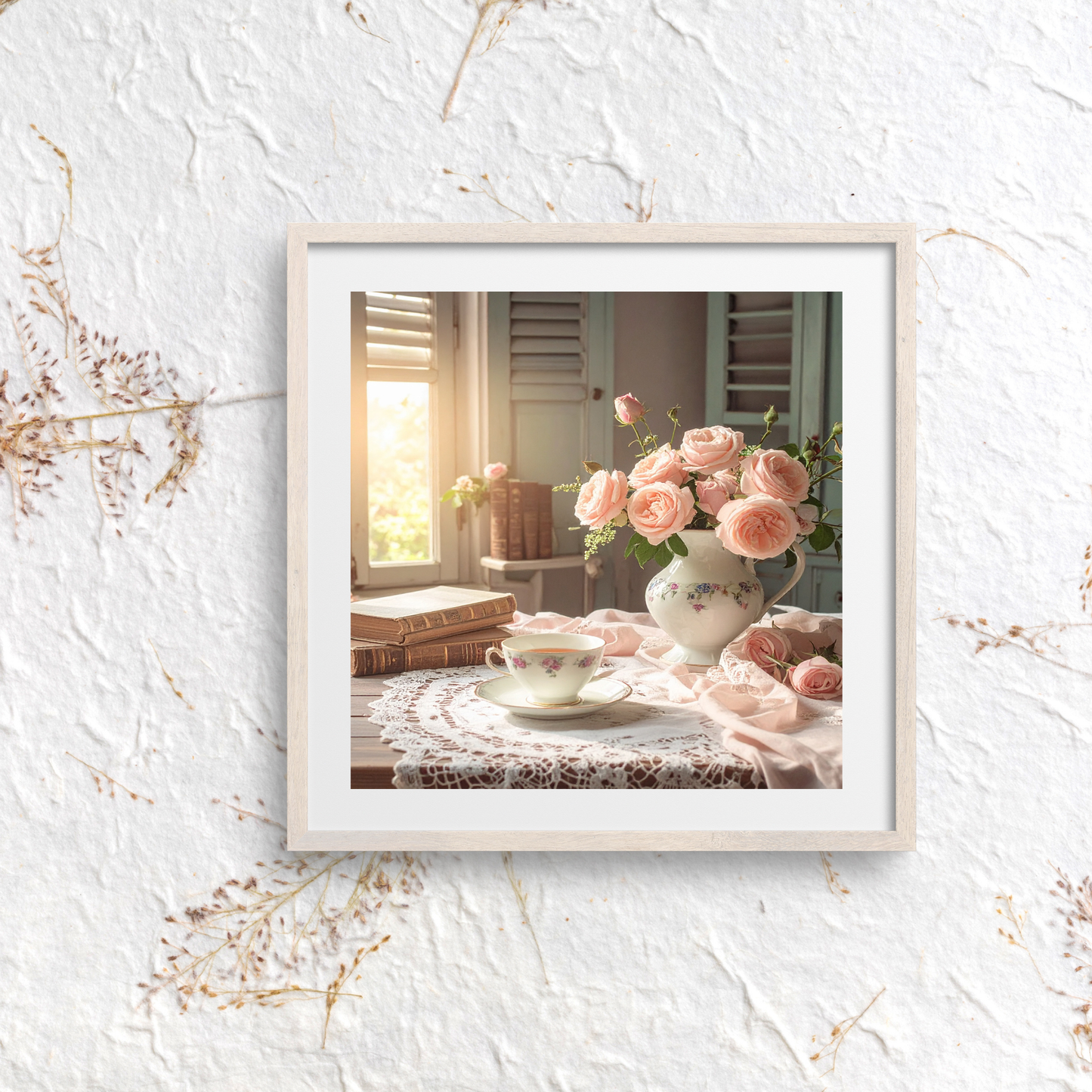 Dreamy French Chateau Kitchen 3 - AI Digital Wall Art Download