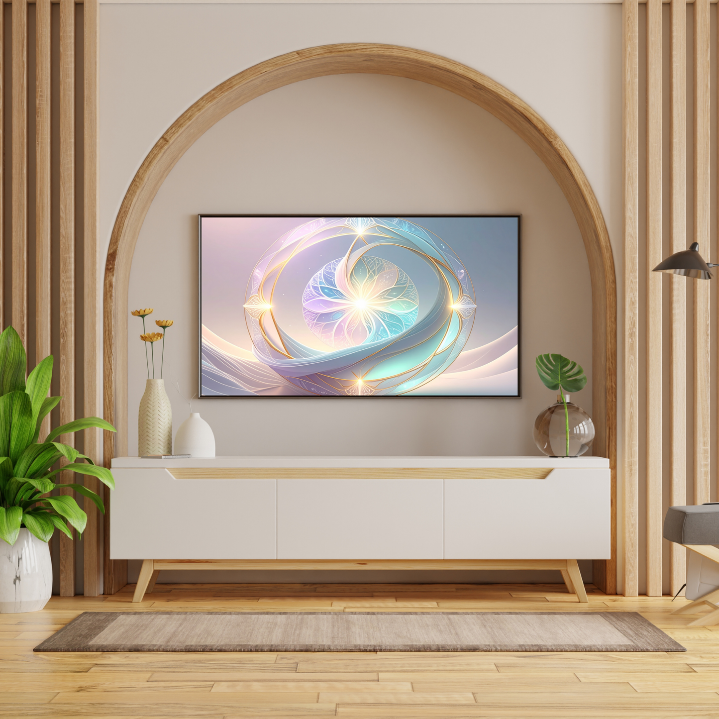 Neural Pathways Circle 4 - AI Digital Wall Art Download
