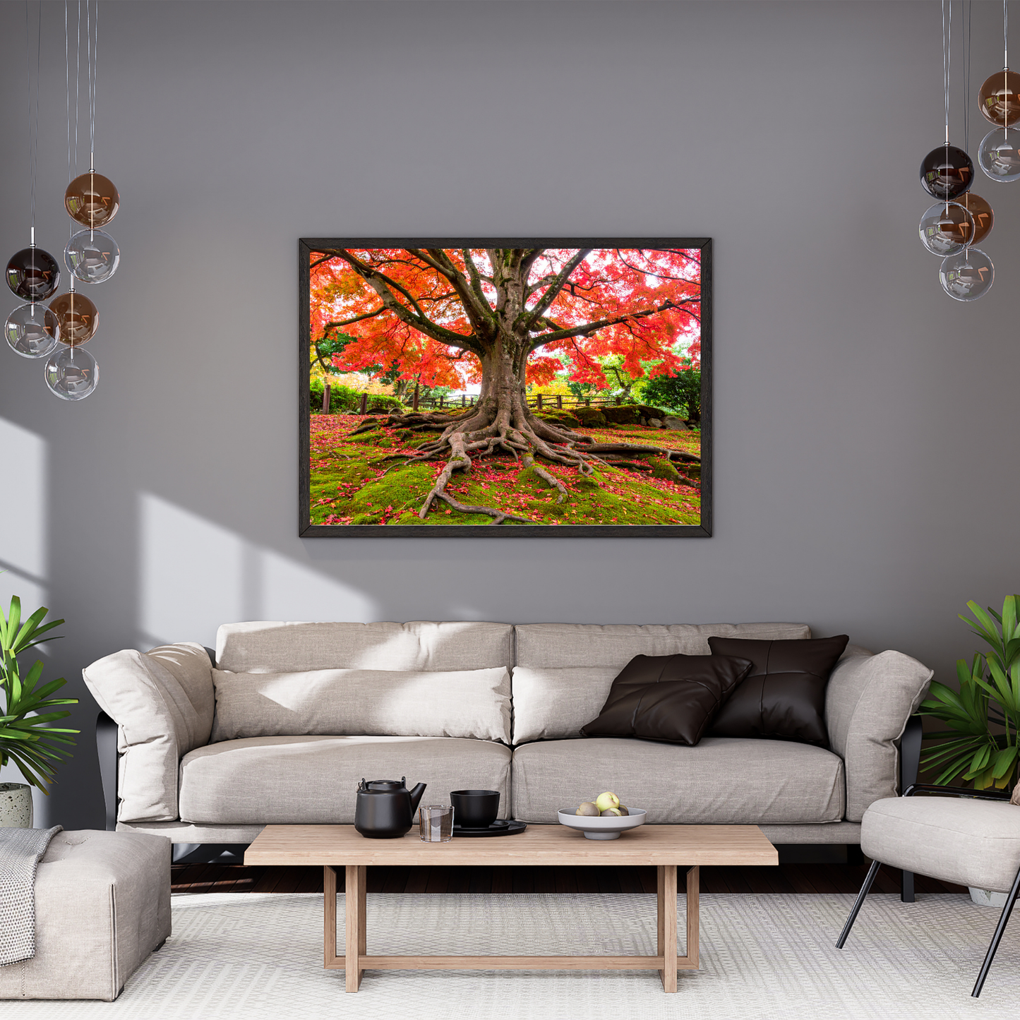 Maple Tree In Fall 4 - AI Digital Wall Art Download