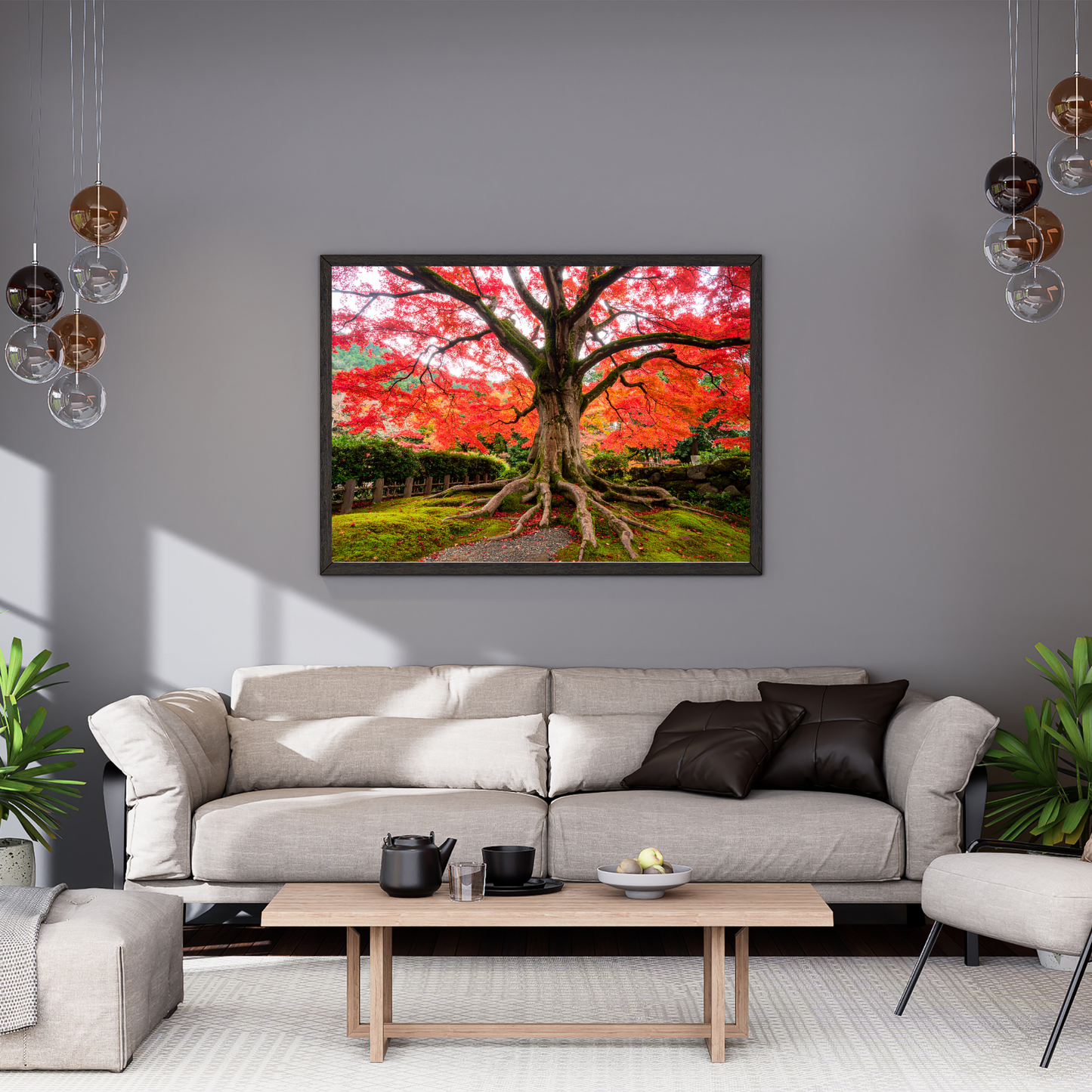 Maple Tree In Fall 3 - AI Digital Wall Art Download
