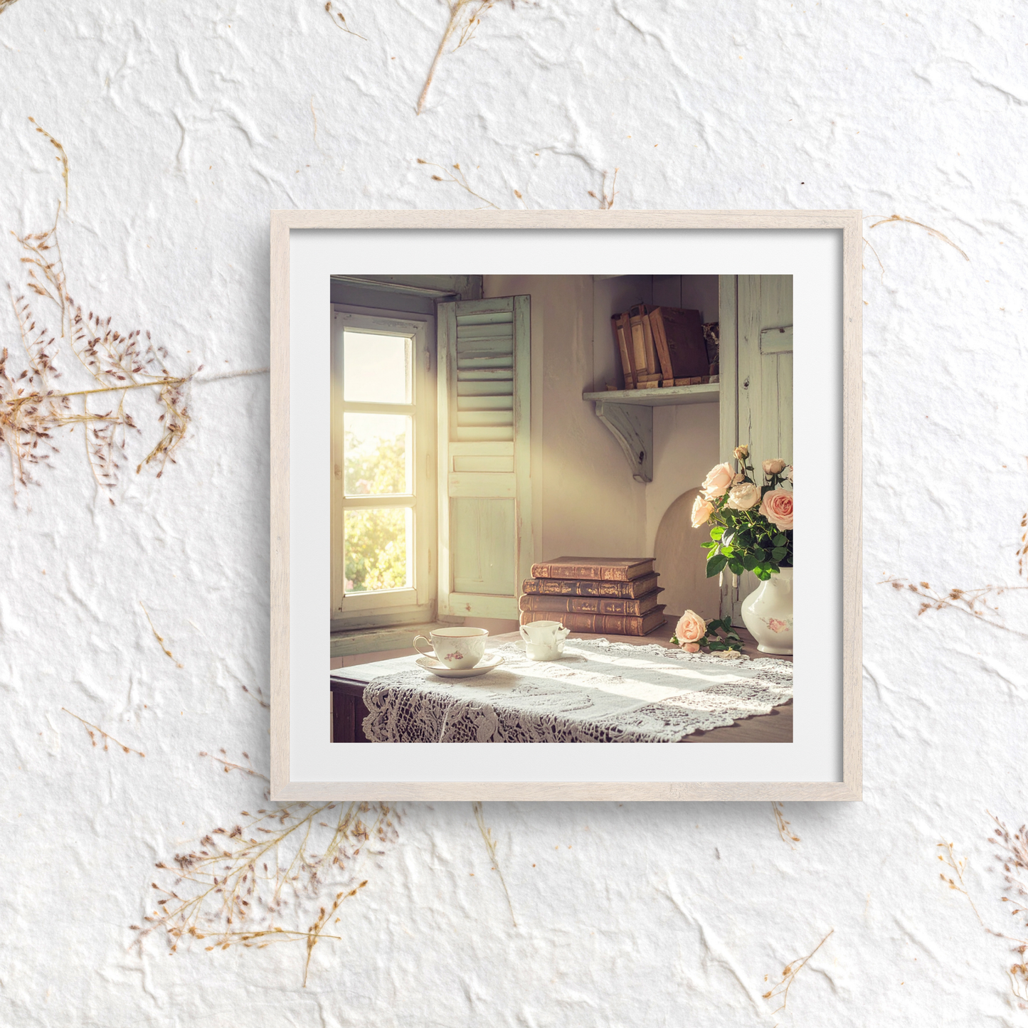 Dreamy French Chateau Kitchen 2 - AI Digital Wall Art Download