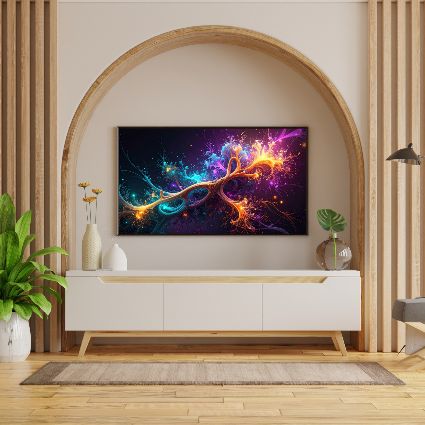 Dynamic Neuro-Inspired Composition 1 - AI Digital Wall Art Download