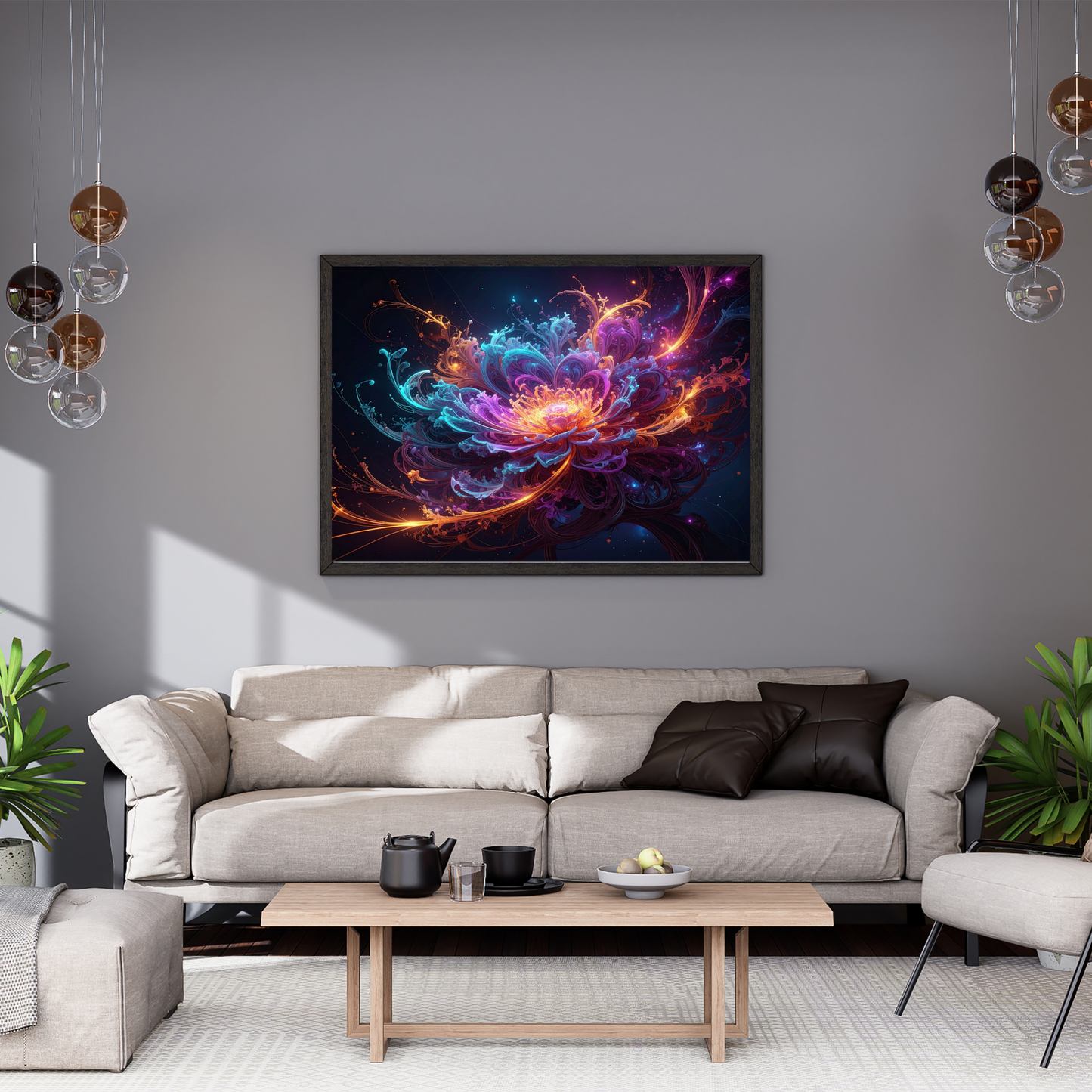 Dynamic Neuro-Inspired Composition 2 - AI Digital Wall Art Download