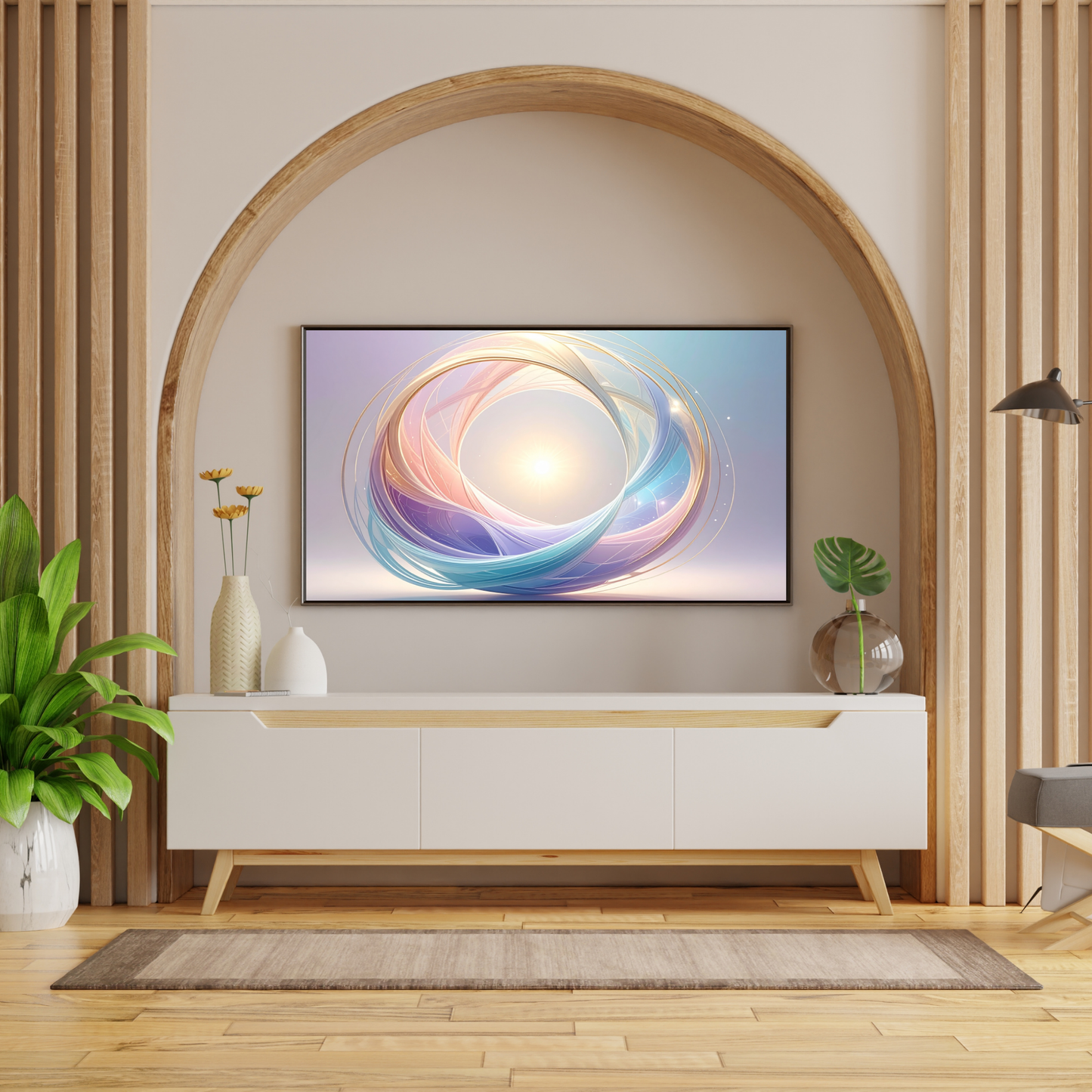 Neural Pathways Circle 2- AI Digital Wall Art Download