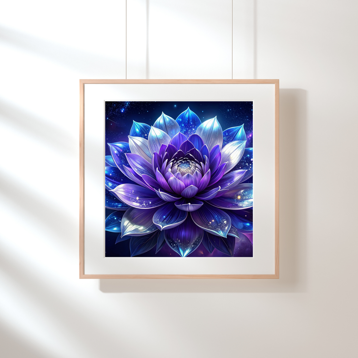 Botanical Bouquet Nebula Clouds 1 - AI Digital Wall Art Download
