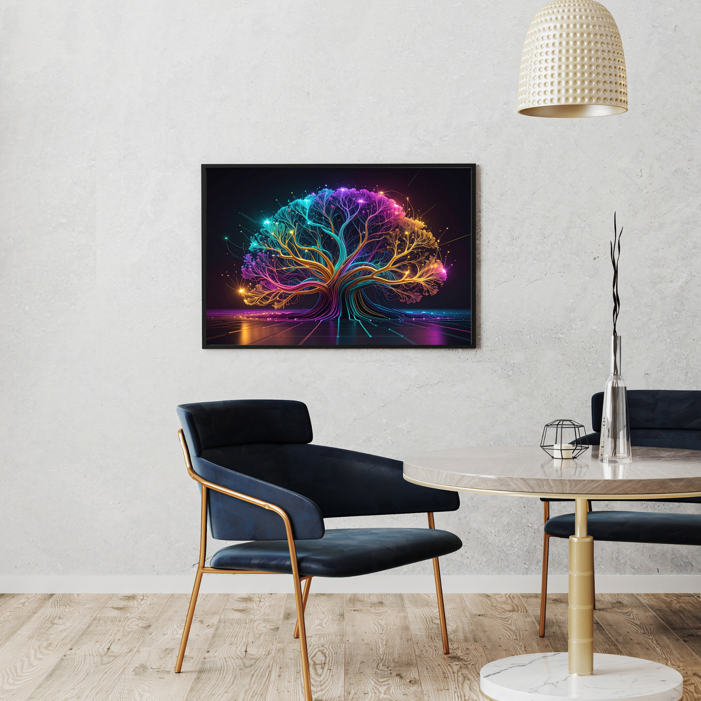 Dynamic Neuro-Inspired Tree 2 - AI Digital Wall Art Download