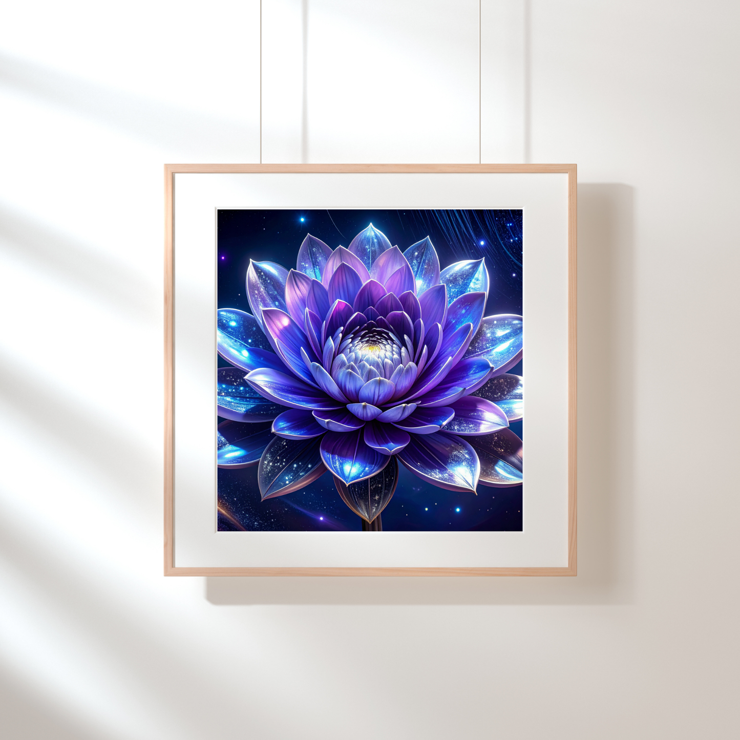 Botanical Bouquet Nebula Clouds 3 - AI Digital Wall Art Download