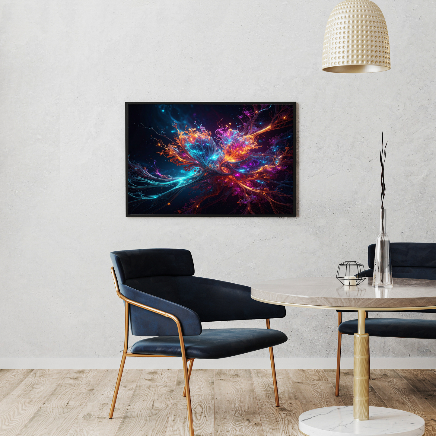 Dynamic Neuro-Inspired Composition 3 - AI Digital Wall Art Download