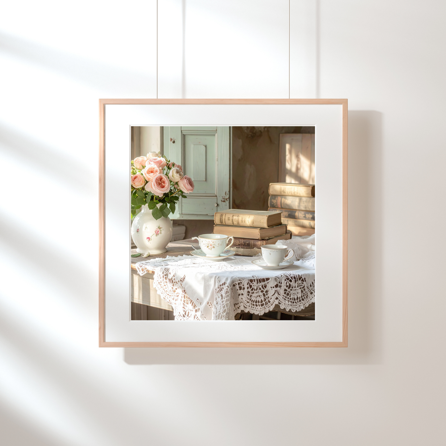Dreamy French Chateau Kitchen 1 - AI Digital Wall Art Download