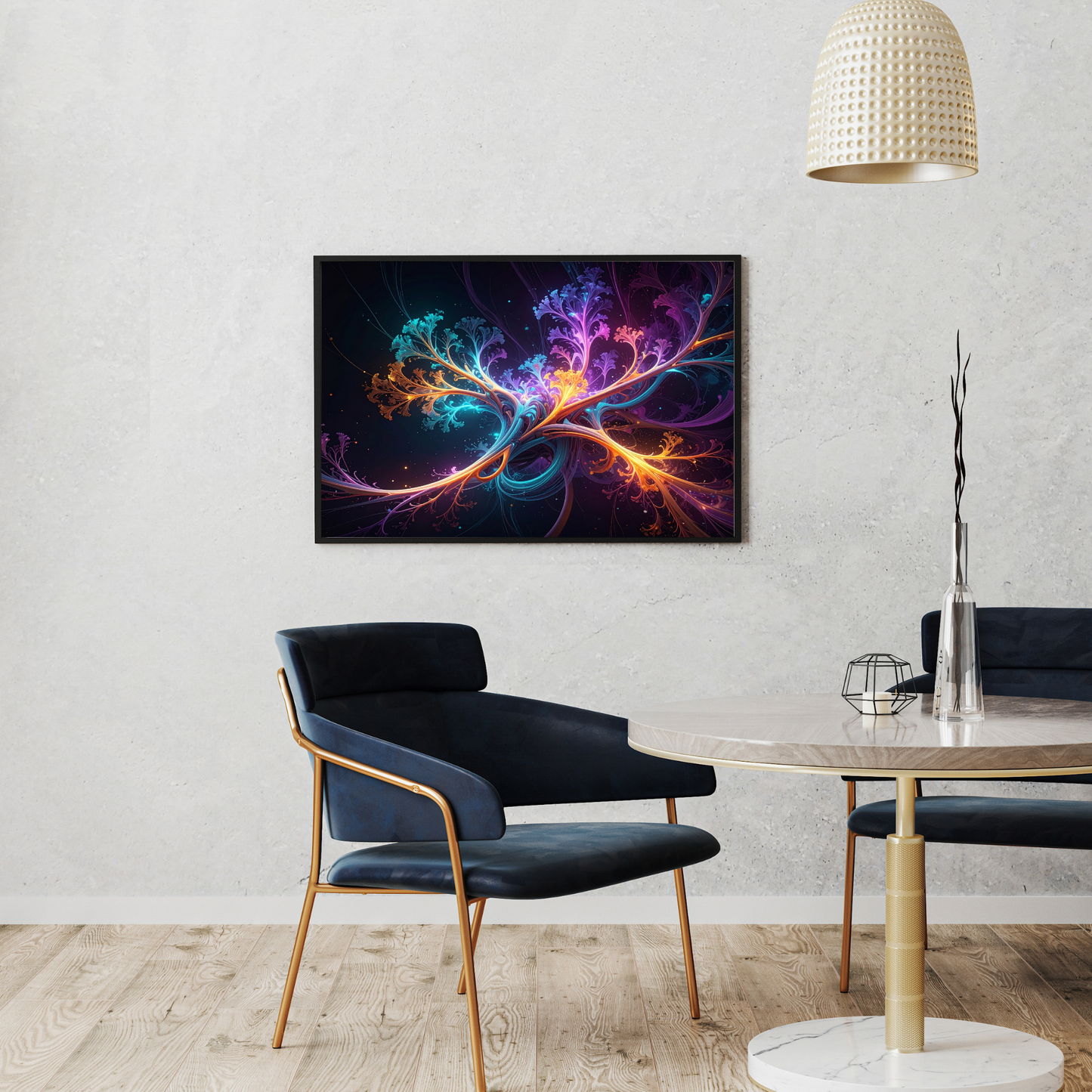 Dynamic Neuro-Inspired Composition 4 - AI Digital Wall Art Download